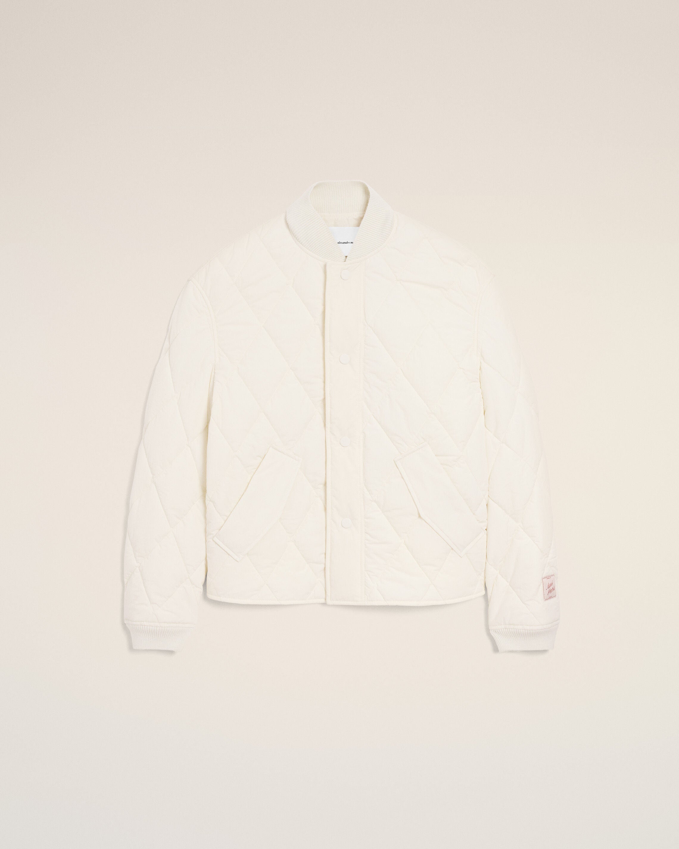 CHAQUETA ACOLCHADA BLANCA DE NYLON BLANCO | Ami Paris