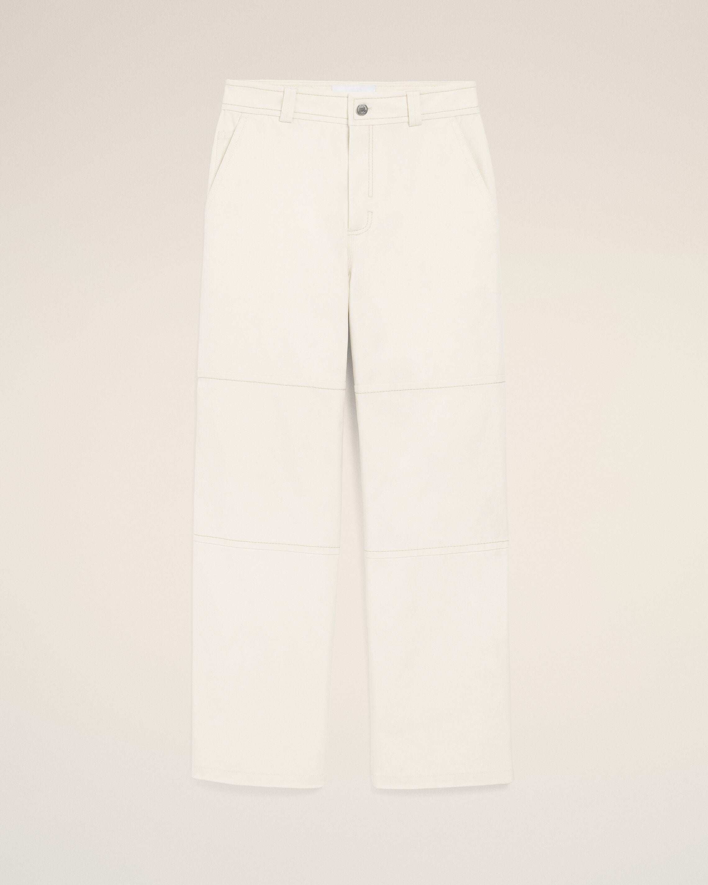 Pantalones de trabajo blancos de algodón | Ami Paris