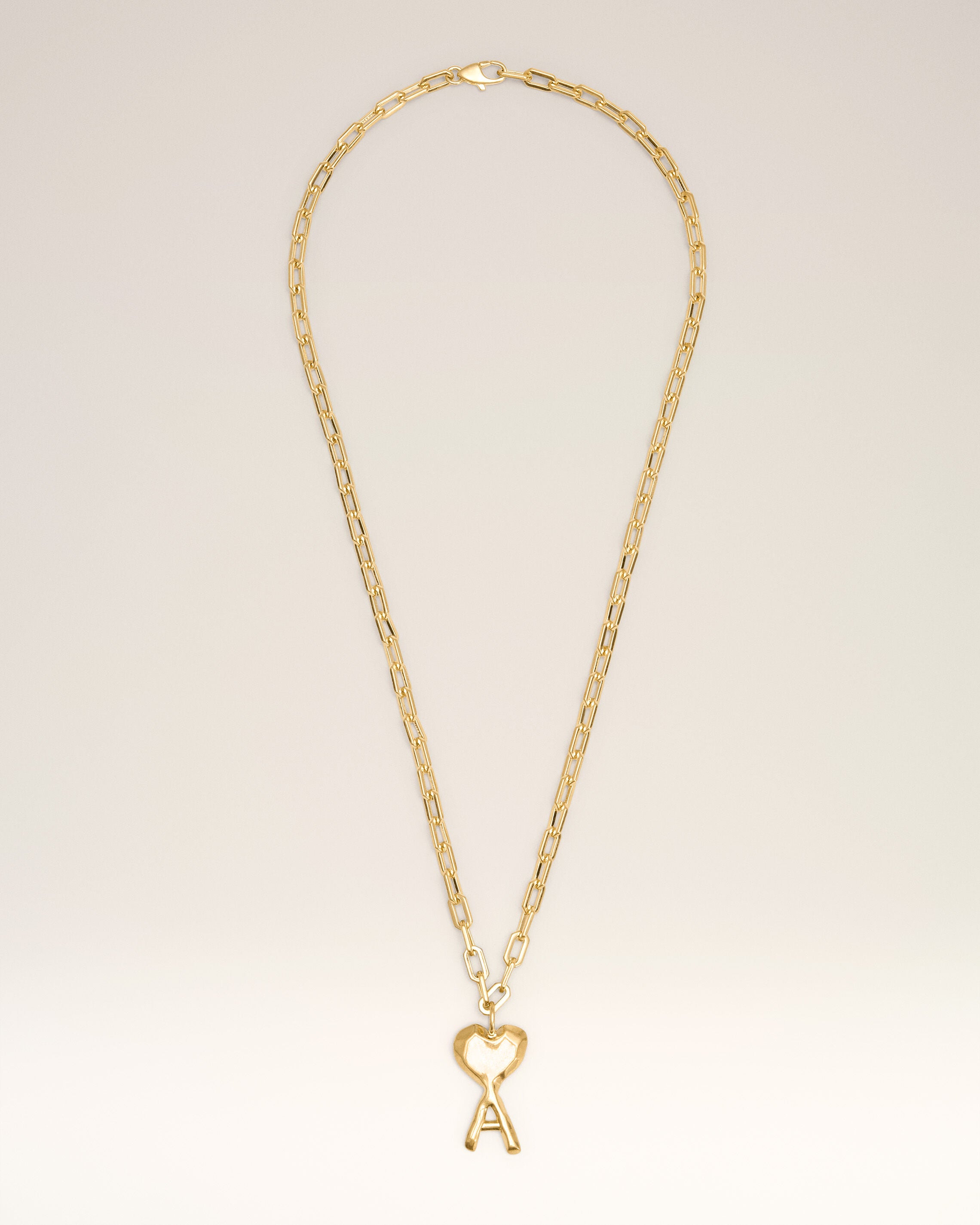 Collar de Ami de Coeur en latón dorado | AMI PARIS