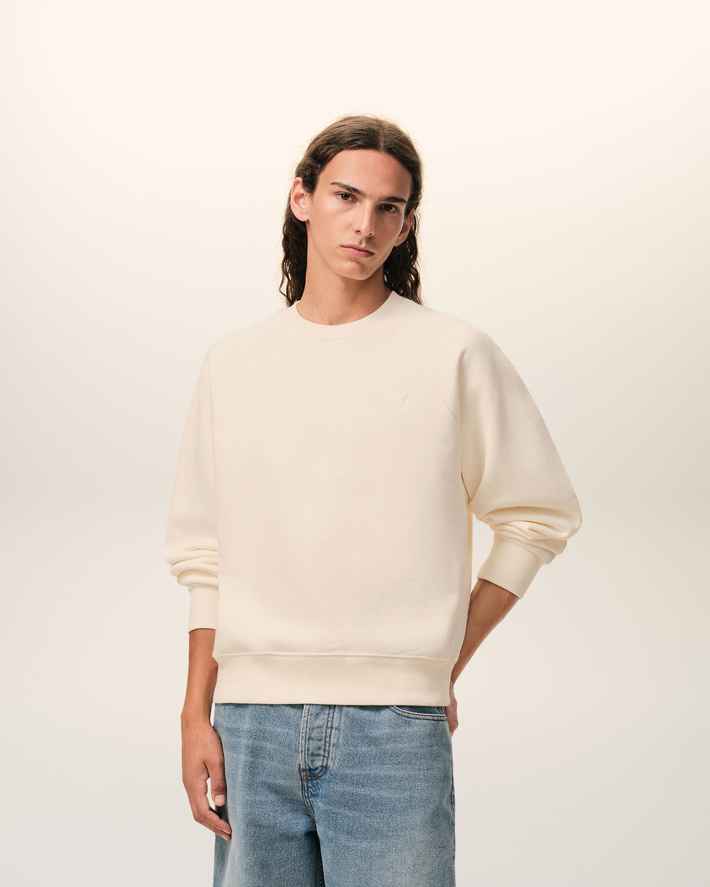 Sudadera Ami De Coeur de algodón blanco estampado blanco | Ami Paris