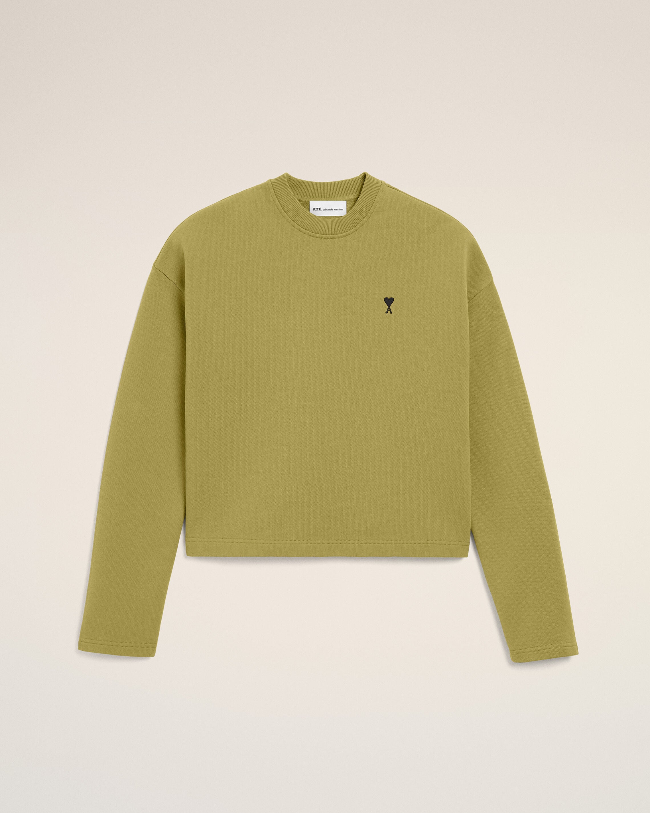 Sudadera corta de algodón verde matcha Ami De Coeur | Ami Paris