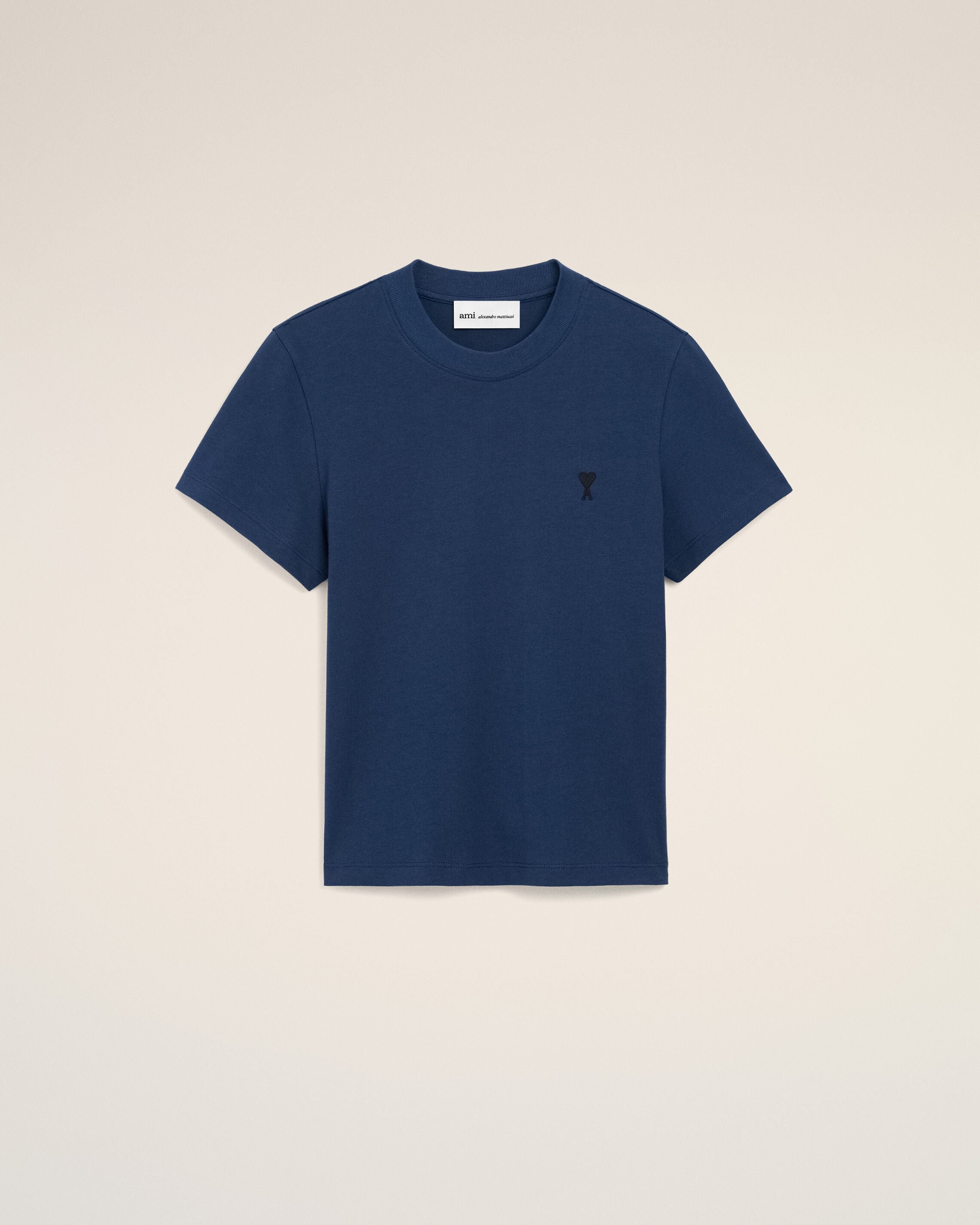 Camiseta corta de algodón azul INK Ami De Coeur | Ami Paris