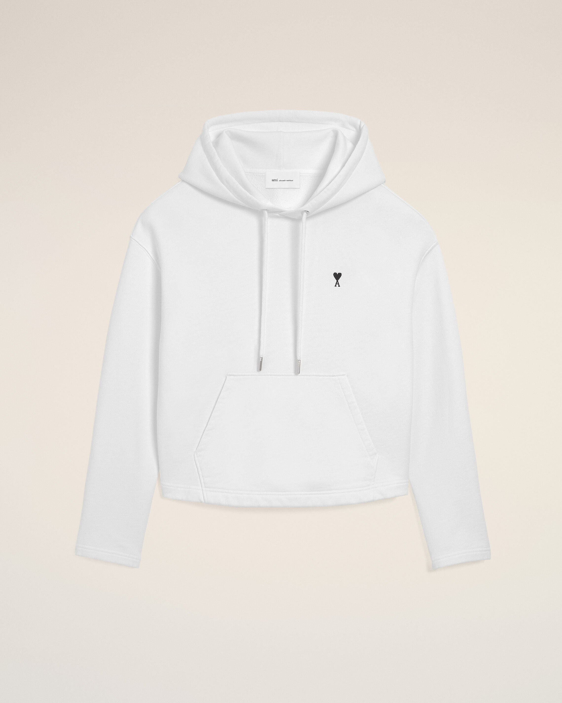 HOODIE AMI DE COEUR DE ALGODÓN BLANCO CON CONTRASTES BLANCOS | AMI PARIS