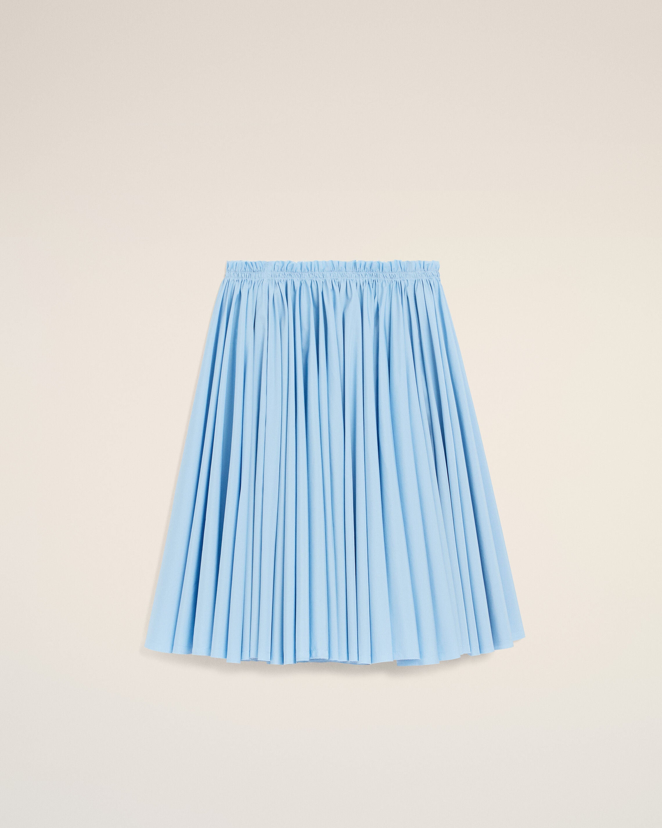 Falda midi de algodón azul CASHMERE BLUE | Ami Paris