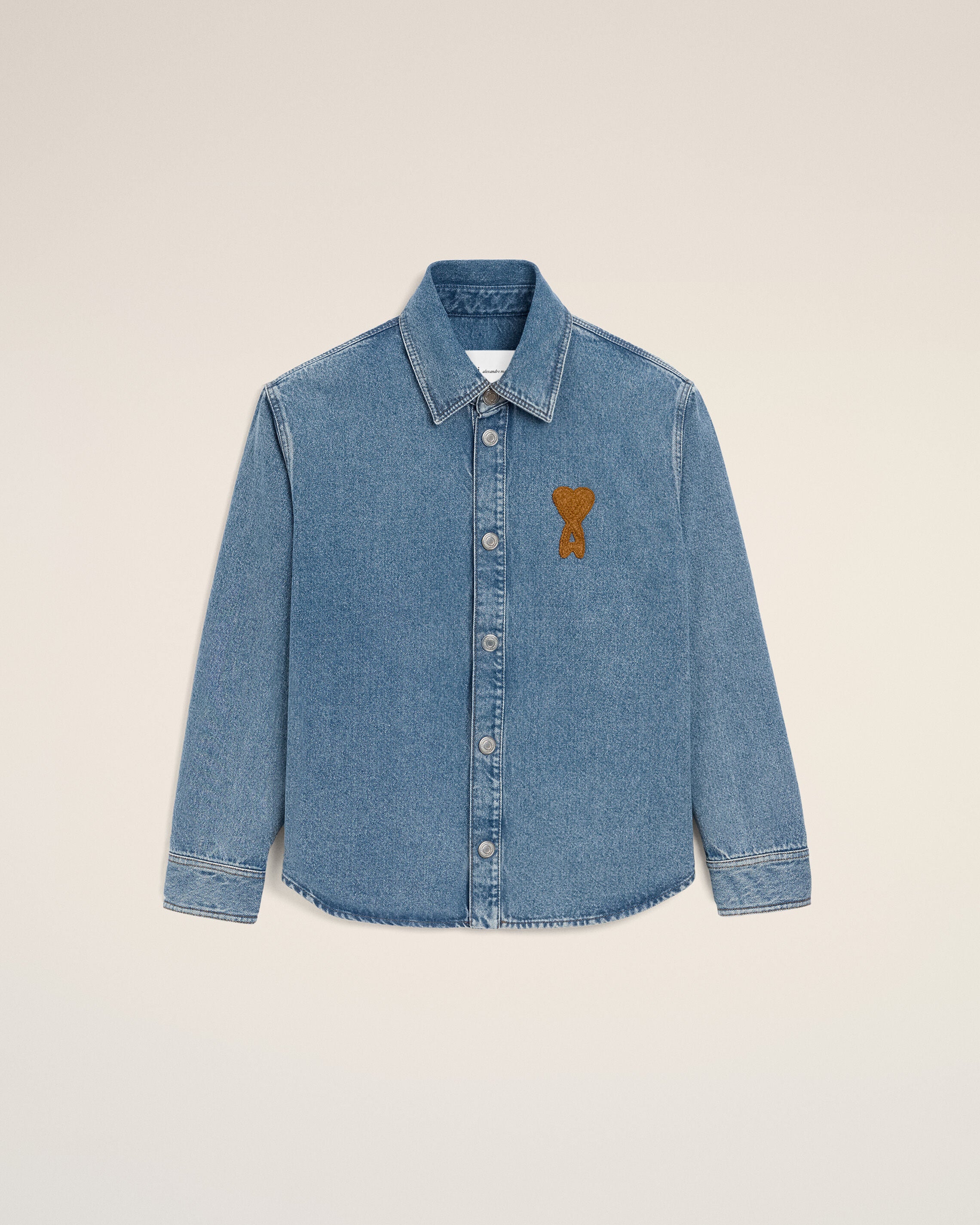 CAMISA DE SOBRE USADA AZUL ALGODÓN TEJIDO AMI DE COEUR | Ami Paris