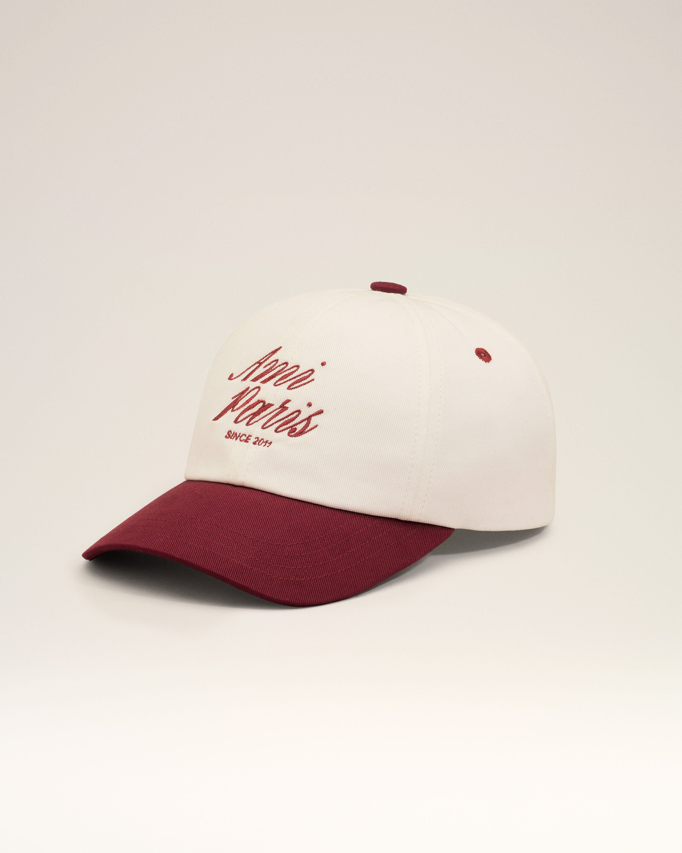 Gorra bicolor de algodón rojo y blanco RUBIS/CREAM Ami Paris | Ami Paris