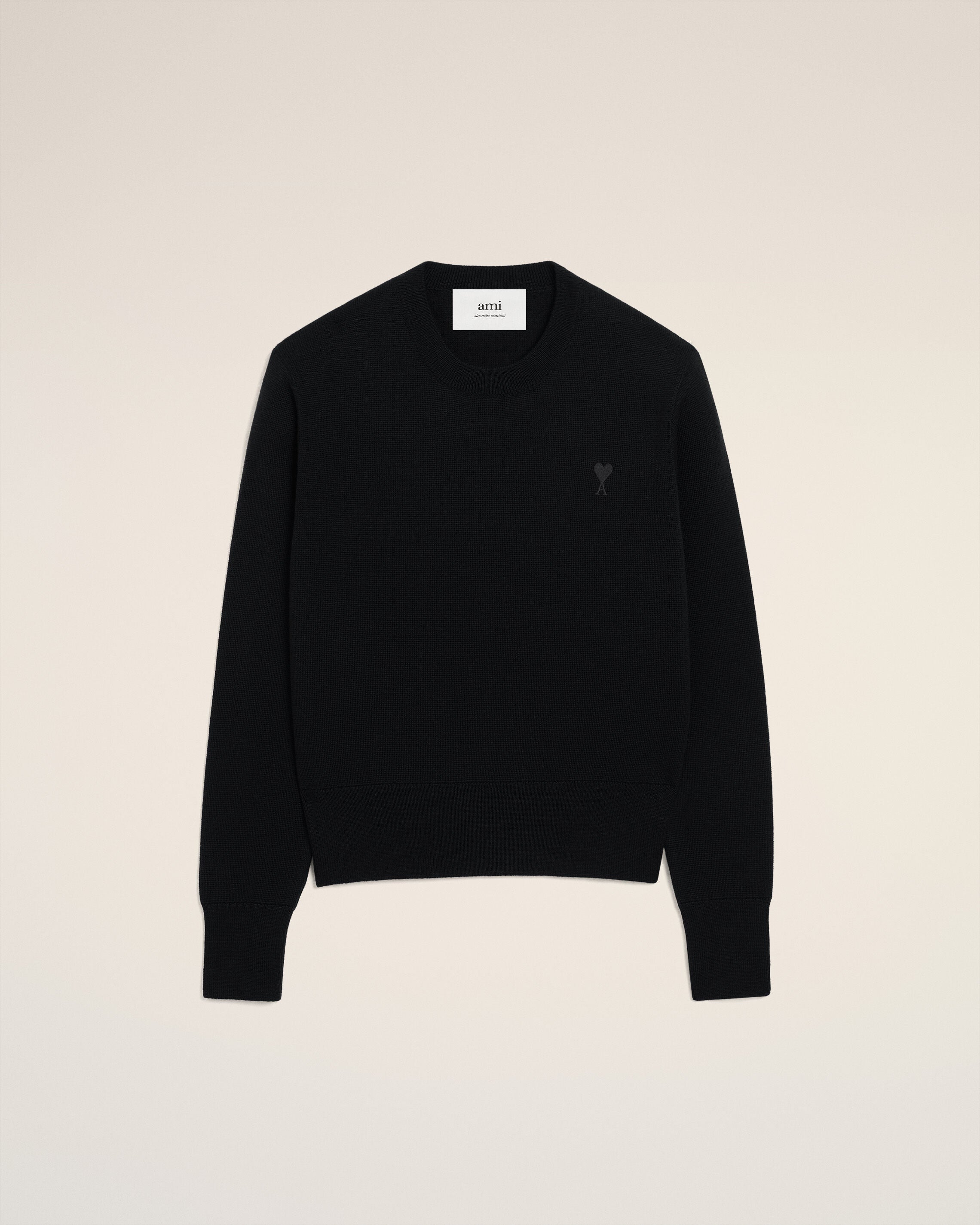 Sweater de lana negra BLACK/BLACK Ami De Coeur | AMI PARIS