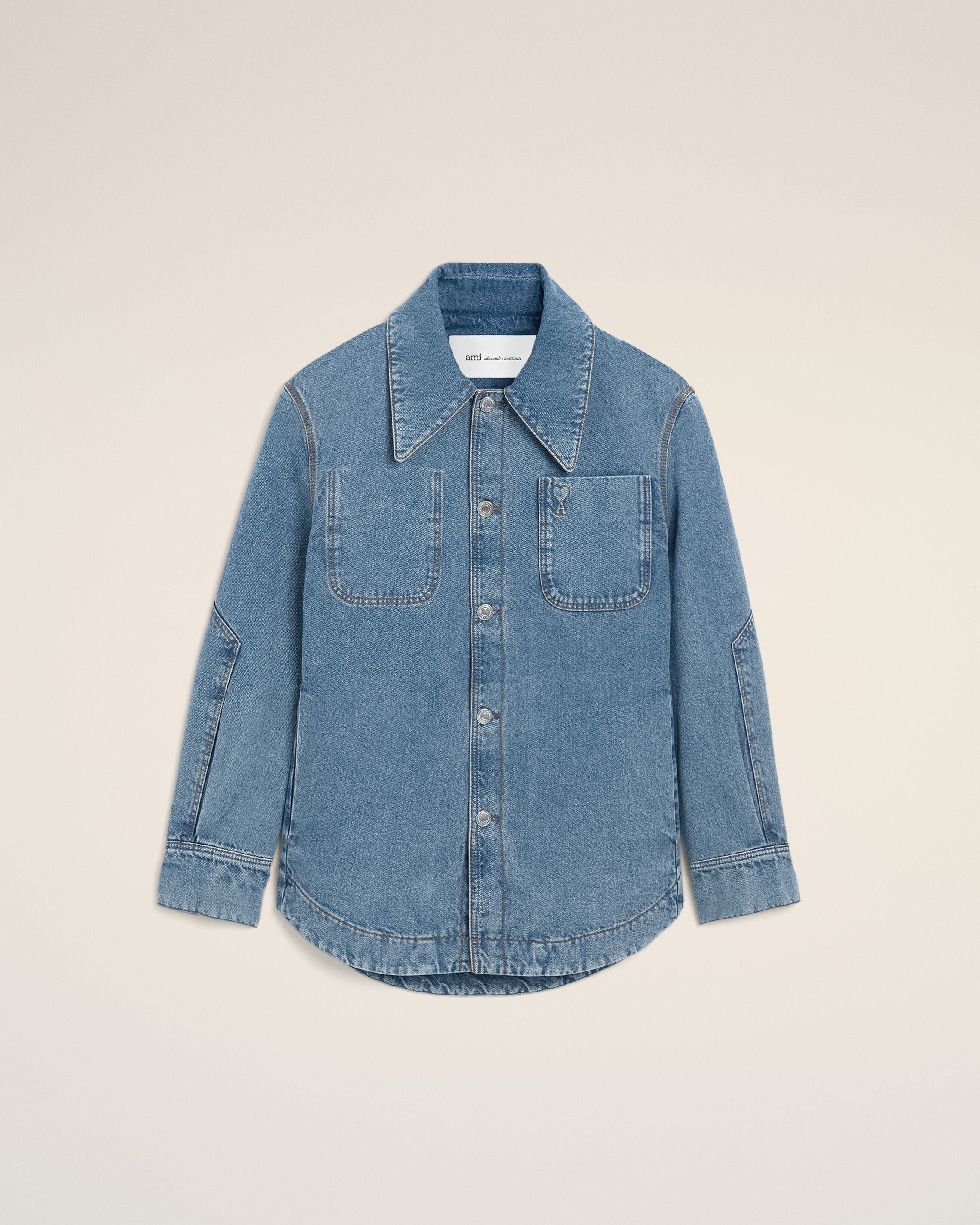 CHAMBA AZUL USADO Camisa Overshirt de algodón azul Ami De Coeur | Ami Paris
