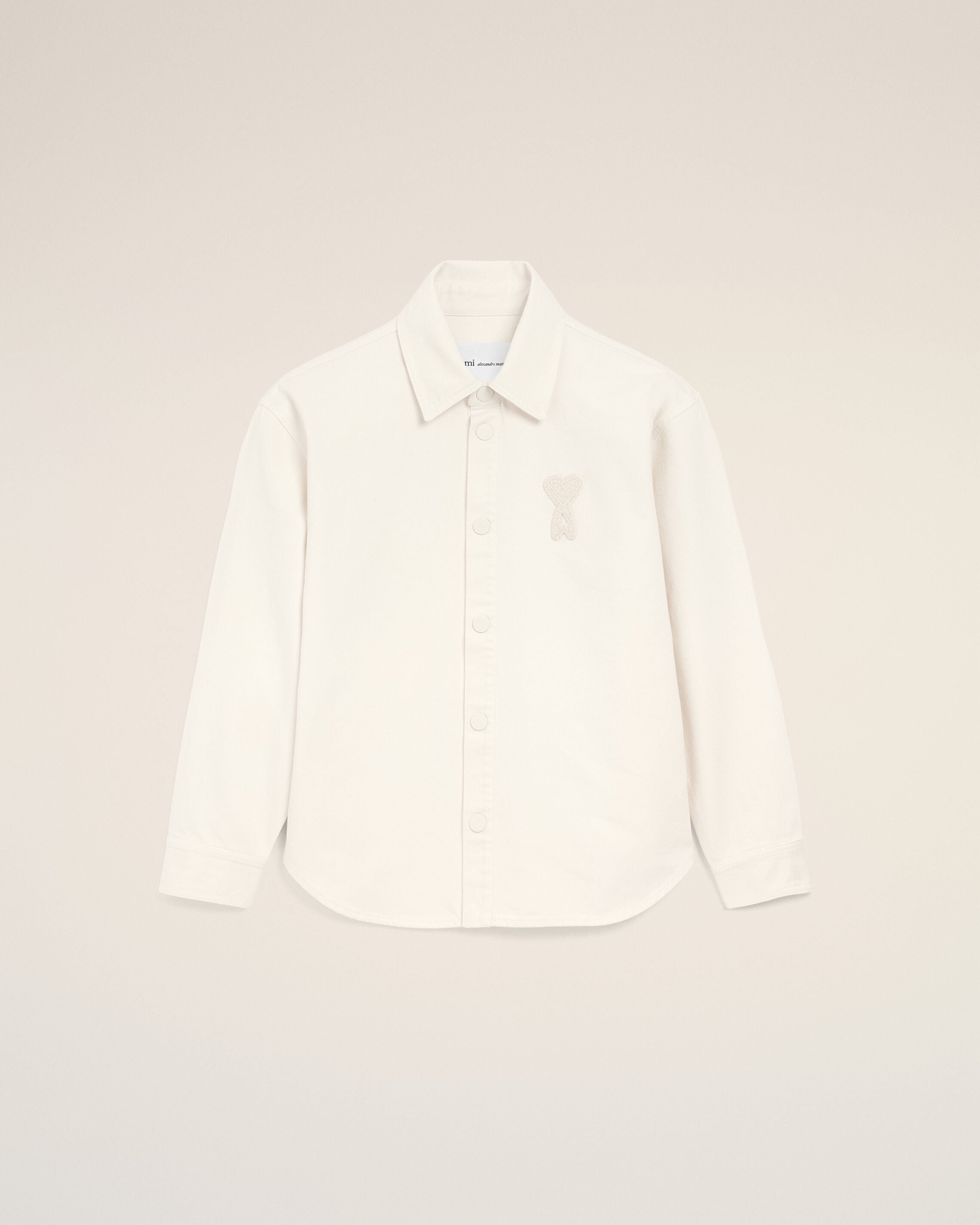 CAMISA OVERSIZE DE LANA BLANCA DE ALGODÓN BLANCO AMI DE COEUR | Ami Paris