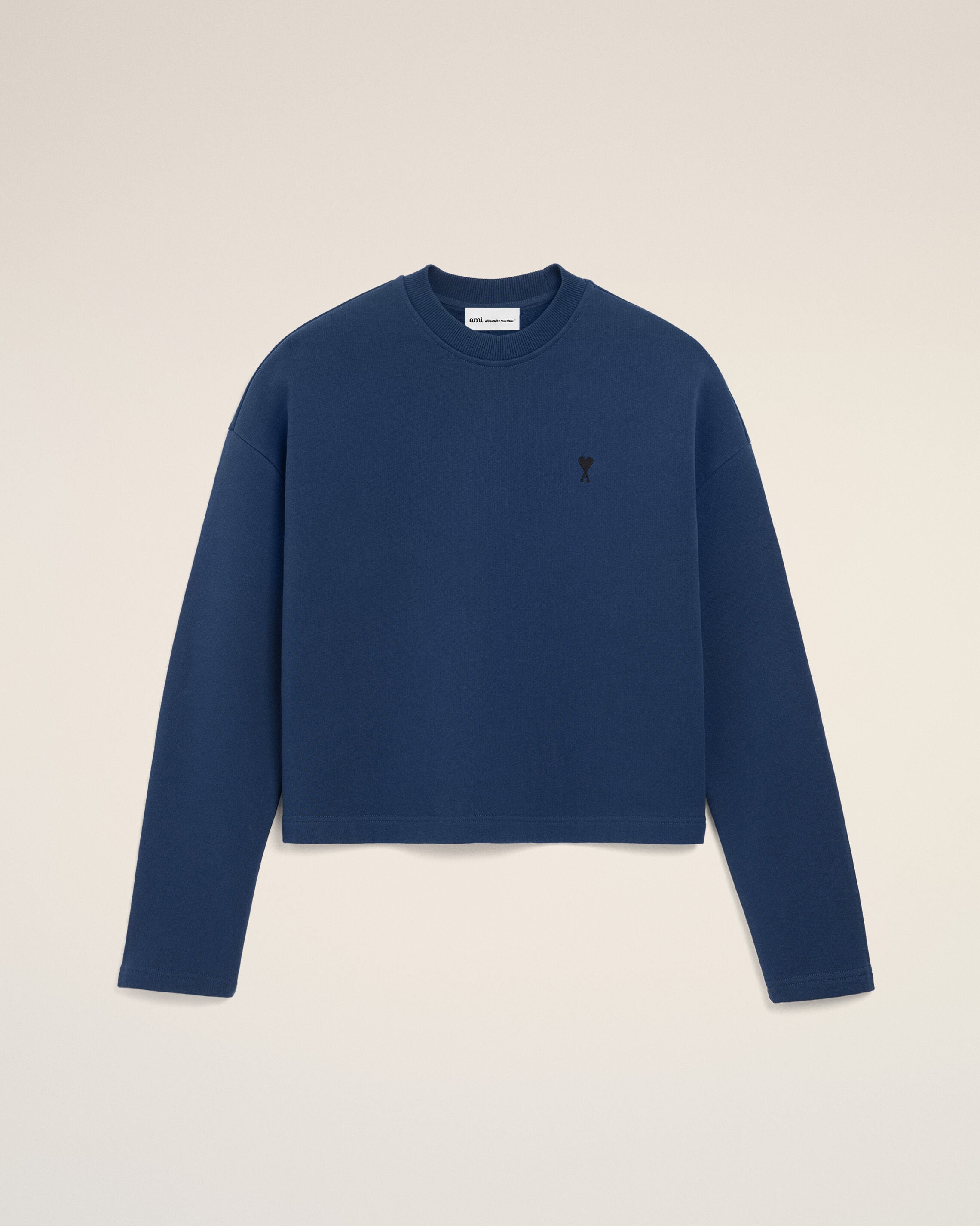 Sudadera corta de algodón azul INK Ami De Coeur | Ami Paris